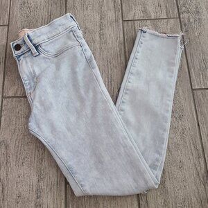 Mila Rose Light Wash Skinny Jeans with Raw Hem – Girls Size 8